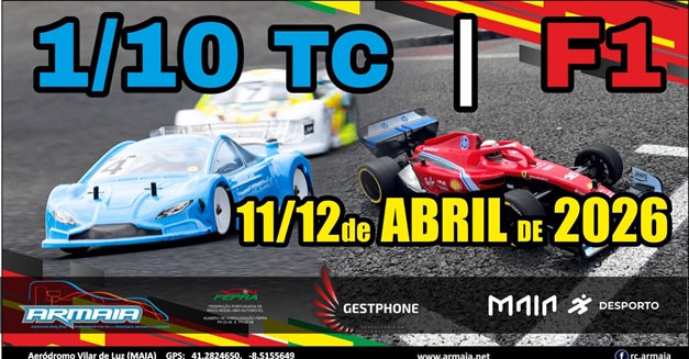 1ª Prova do Campeonato Nacional 1/10 TC Stock, Mod e Trofeu F1